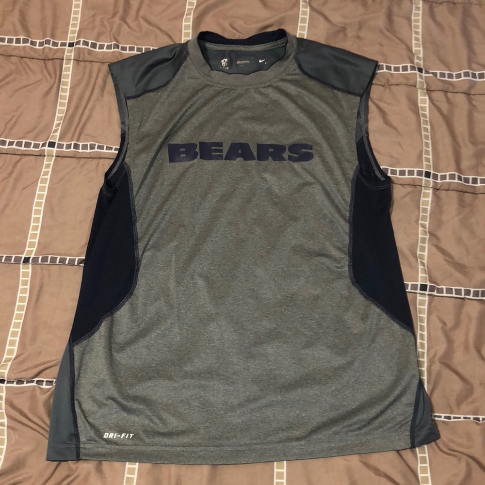 Chicago Bears Nike Dri-Fit Sleeveless Gym Shirt Large